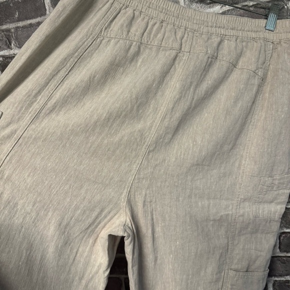 NWT Free People Feelin Good Linen Utility Pant Natural tan pants - Picture 14 of 15